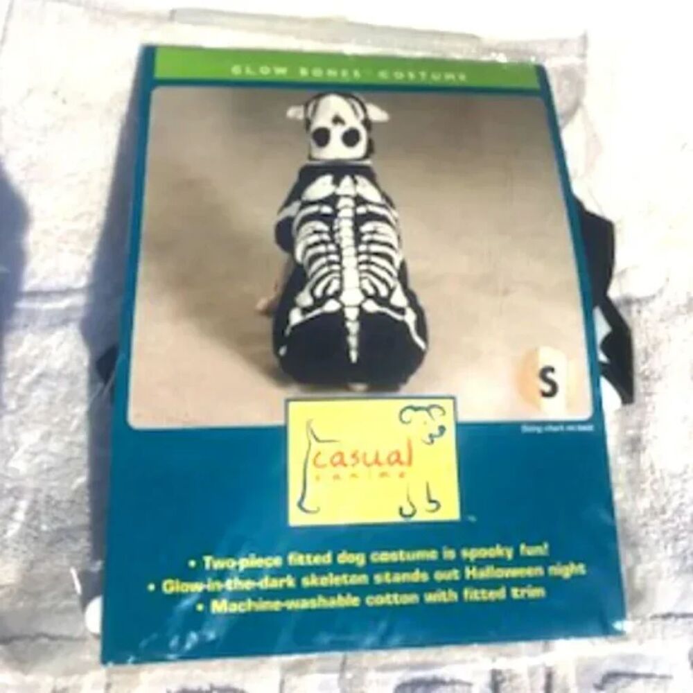 Size: Small Doggie Halloween Costume . "Skeleton" . Casual Canines . New in Bag